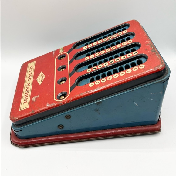Vintage Wolverine Supply Tin Litho Toy Adding Machine - Picture 3 of 4